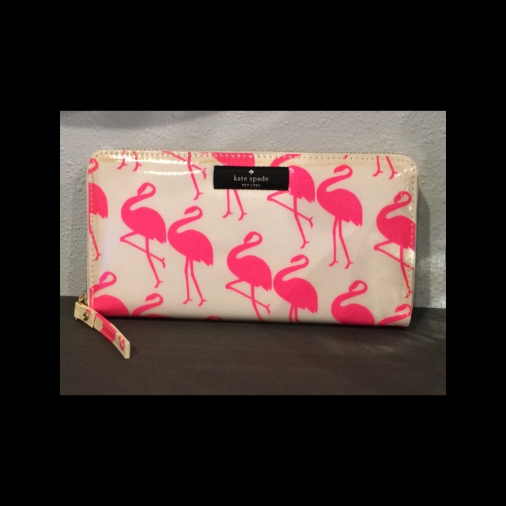 NWT Kate spade flamingo wallet